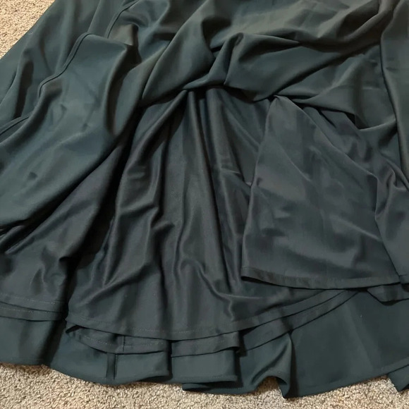 BHLDN Valdis Midi Dress Holly Green Womens size 8 Holiday Event Fit Flare Chic - Picture 13 of 16